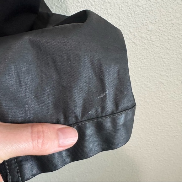 Eileen Fisher Faux Leather Full Zip Moto Jacket PL Asymmetrical Goth Grunge - Picture 12 of 12